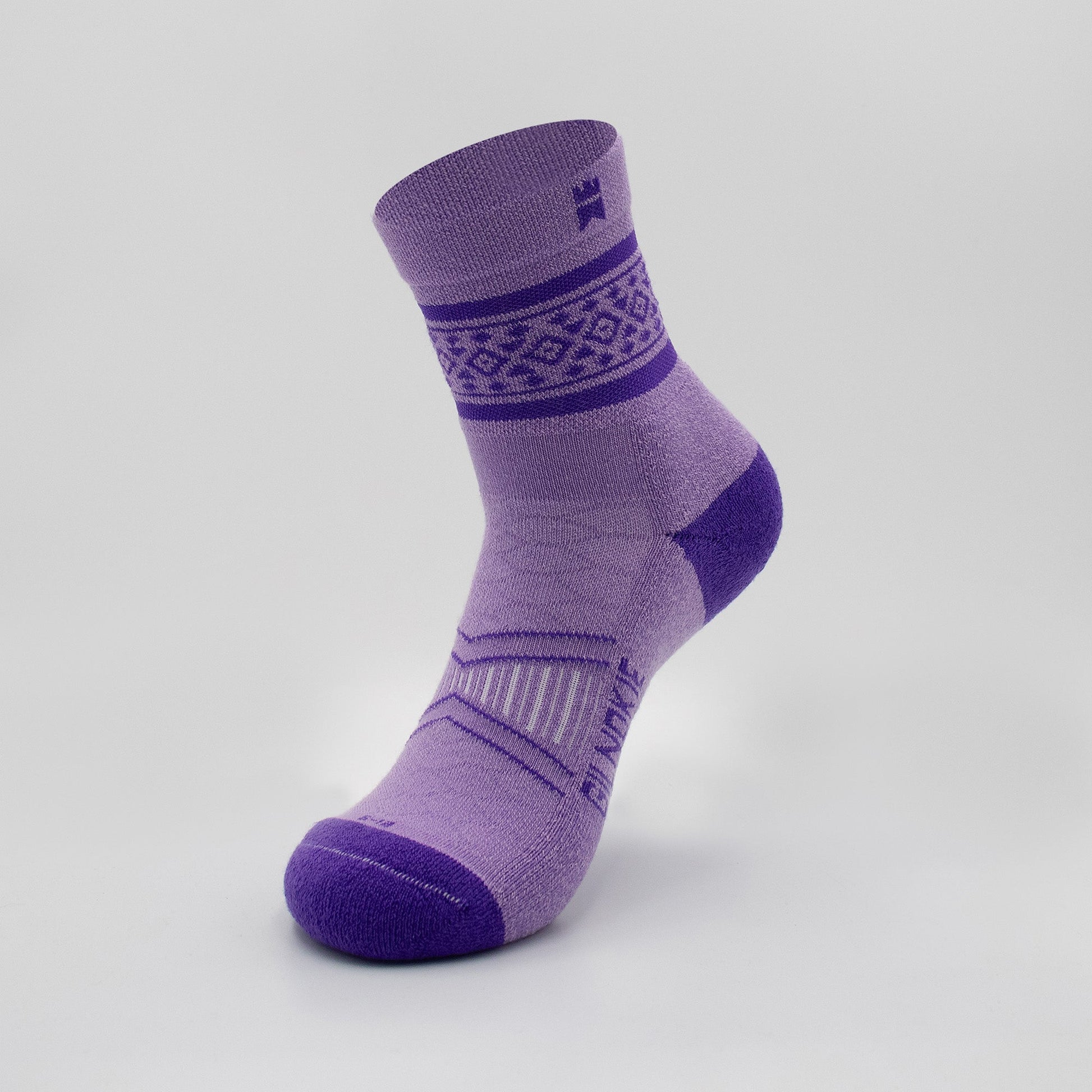 Purple Tribal - Half - Crew Height Socks - Gilnokie