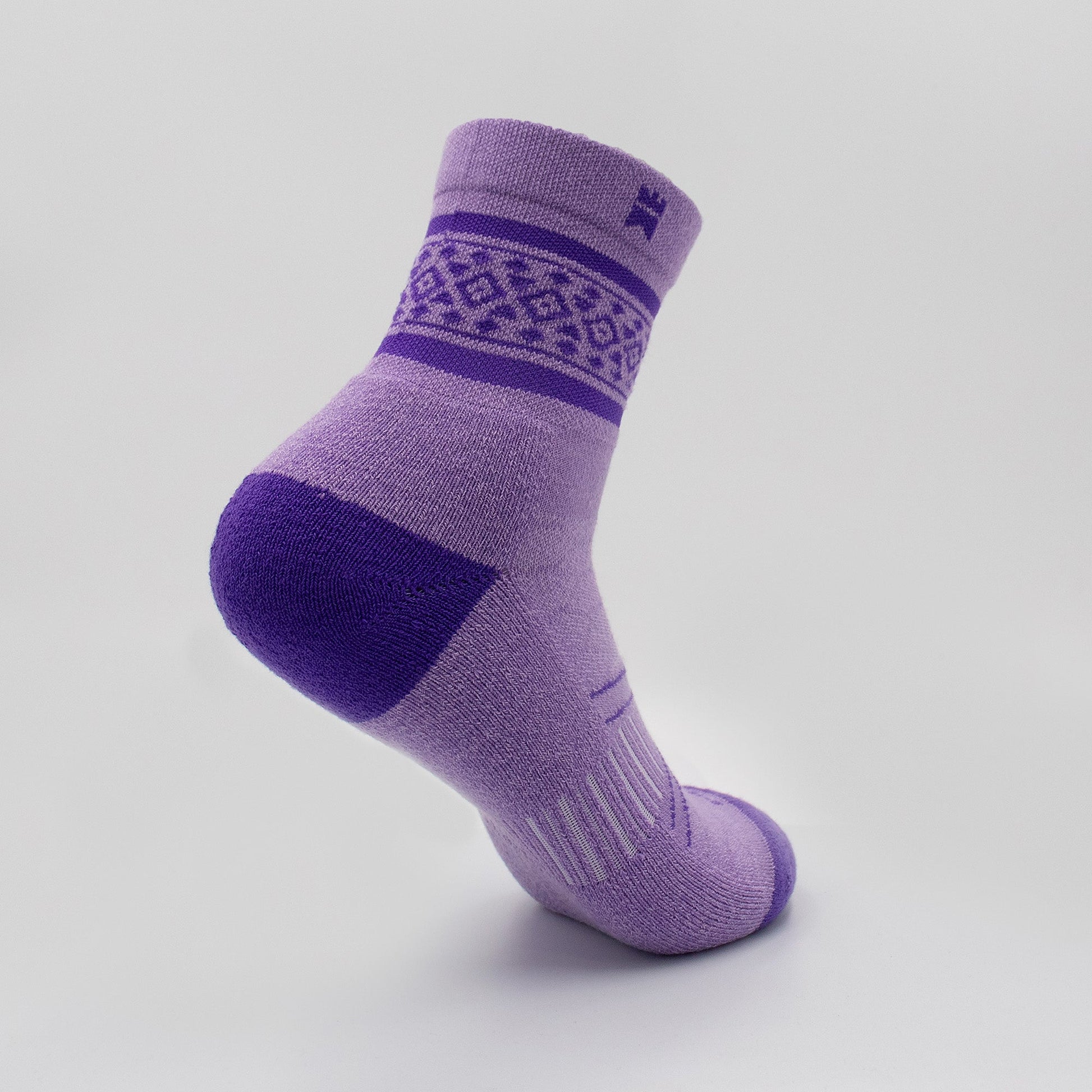 Purple Tribal - Half - Crew Height Socks - Gilnokie
