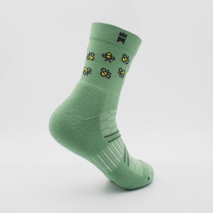 Bee - Half - Crew Height Socks - T - W - SAGBY - 2302 - Gilnokie