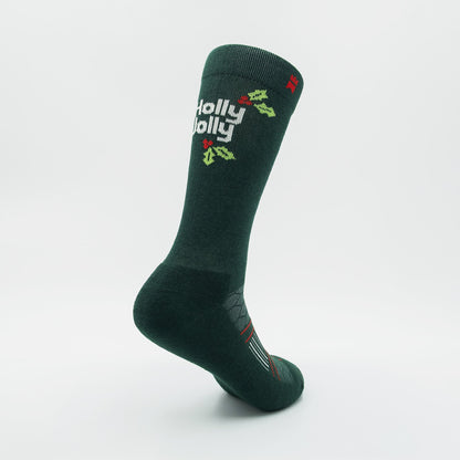 Christmas Holly Jolly - Crew Height Sock (2 Colours) -  - Gilnokie