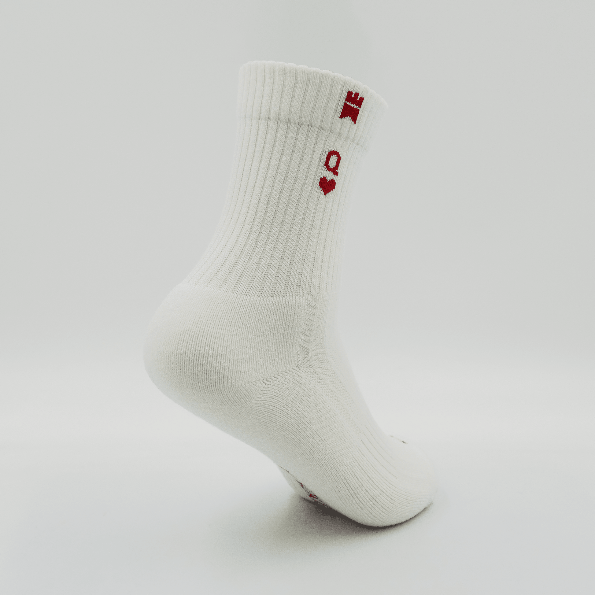 Queen of Hearts - Ribbed Half - Crew Height Socks -  - Gilnokie
