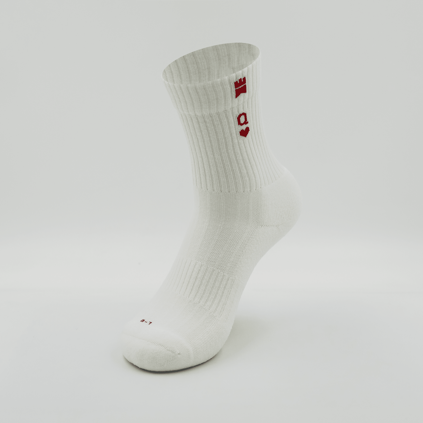 Queen of Hearts - Ribbed Half - Crew Height Socks -  - Gilnokie