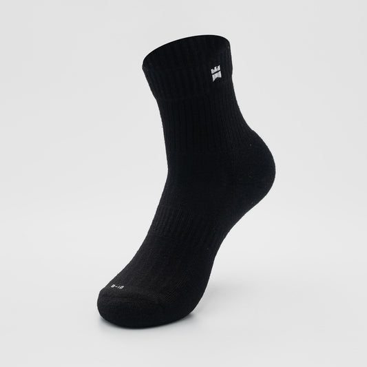 Ribbed Trainers - Half - Crew Height Socks (4 Colours) - T - B - W - 2152 - Gilnokie