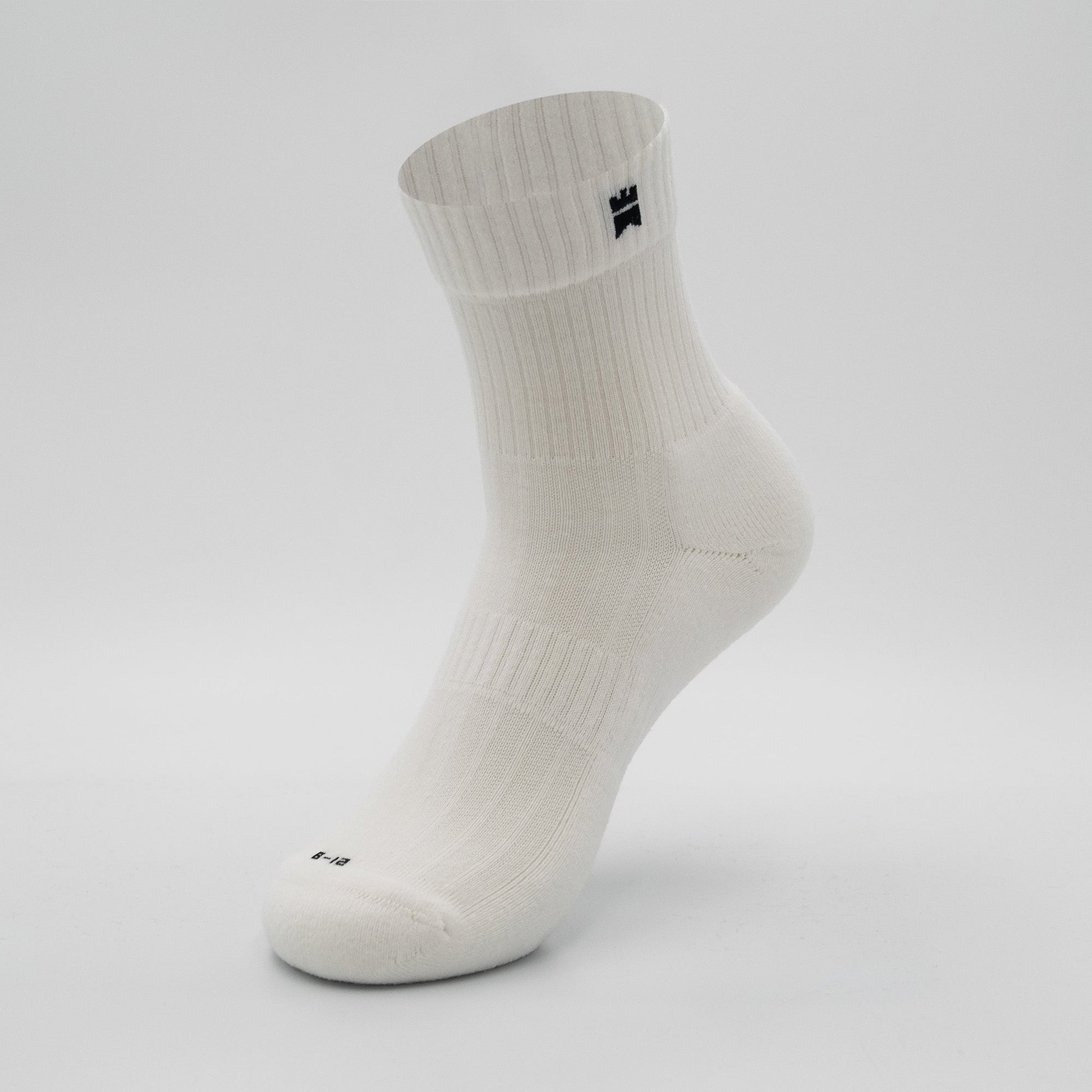 Ribbed Trainers - Half - Crew Height Socks (4 Colours) - T - W - B - 2152 - Gilnokie