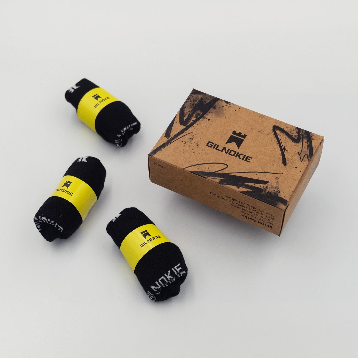 Secret Socks - 3 Pack (2 Colours) -  - Gilnokie